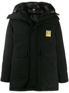 Brumal X Sacai Hooded Down Parka Coat - Black