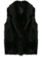 Blancha Oversized Sleeveless Jacket - Black