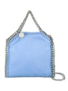 Stella Mccartney Mini Falabella Crossbody Bag, Women's, Blue, Metal (other)/artificial Leather