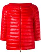 Herno Three-quarters Down Jacket, Women's, Size: 42, Red, Cotton/polyethylene/polyamide/goose Down