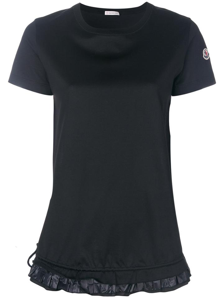 Moncler Ruffle Hem T-shirt - Black