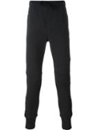 Dolce & Gabbana Ribbed Detail Track Pants, Men's, Size: 48, Grey, Cotton