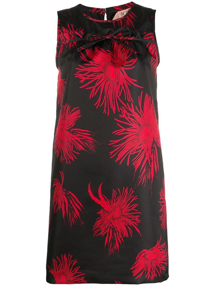 Nº21 Floral Print Shift Dress - Black