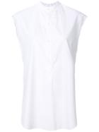Barena Sleeveless Raw Edge Shirt - White