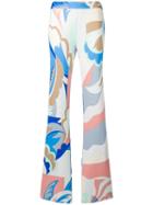 Emilio Pucci Acapulco Print Flared Trousers - Blue