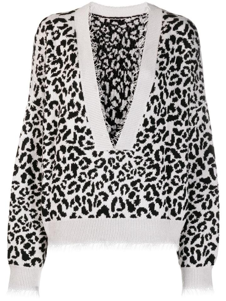Alanui Leopard Print Jumper - Grey