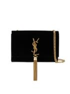 Saint Laurent Kate Monogram Tassel Shoulder Bag - Black