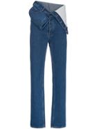 Y / Project Baggy Waist Detail Jeans - Blue