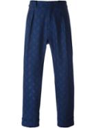 Pence Loose Fit Tailored Trousers, Men's, Size: 46, Blue, Virgin Wool