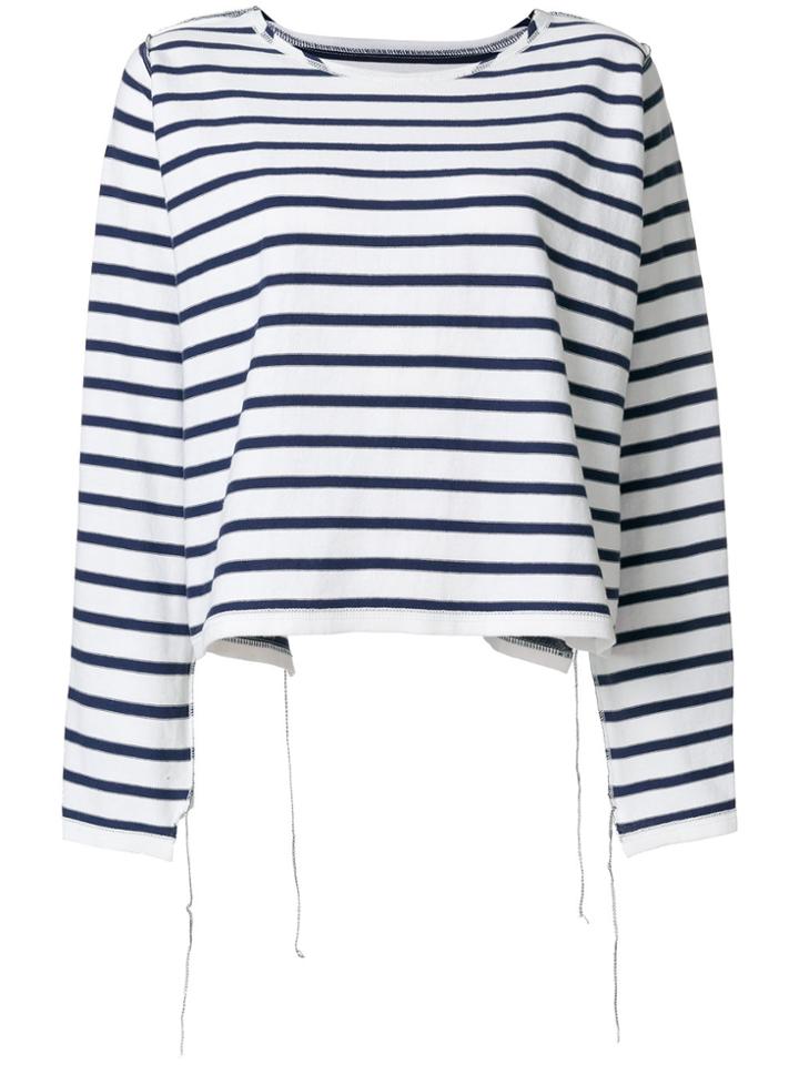 Mm6 Maison Margiela Breton Stripe Top - White