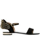 Marc Ellis Crystal Embellished Sandals - Black