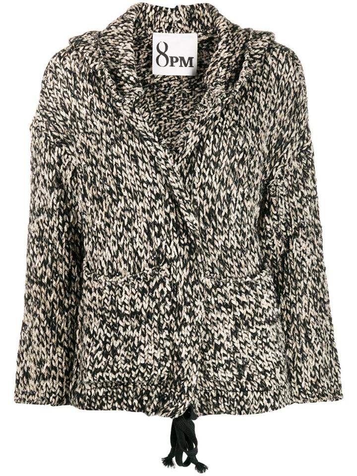 8pm Chunky Knit Cardigan - Neutrals