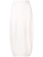 Jil Sander Knitted Midi Skirt - White