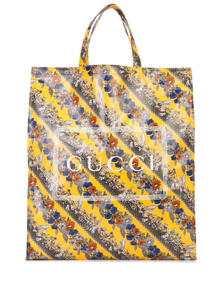 Gucci Medium Logo Tote - Yellow