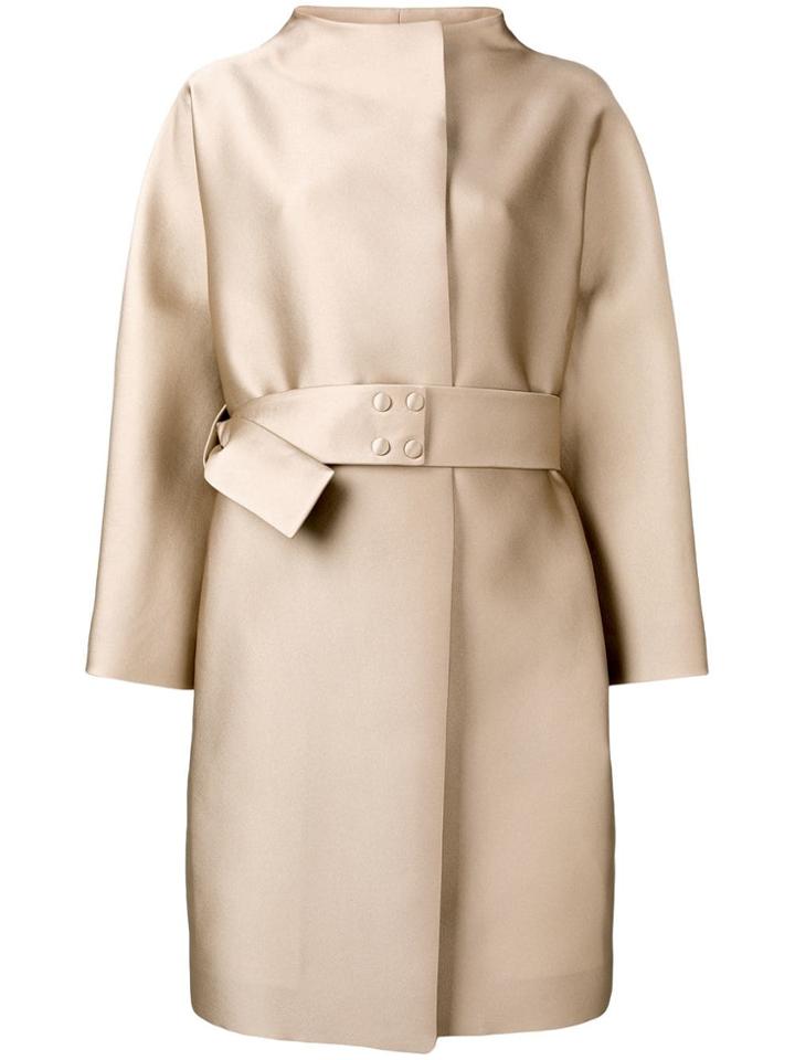 Paule Ka Belted Midi Coat - Brown