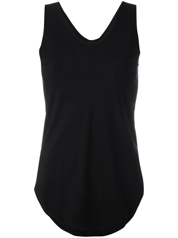 Lost & Found Ria Dunn - Curved Hem Top - Women - Polyamide/spandex/elastane - M, Black, Polyamide/spandex/elastane