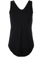 Lost & Found Ria Dunn - Curved Hem Top - Women - Polyamide/spandex/elastane - M, Black, Polyamide/spandex/elastane