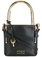 Savas Metallic Top Handle Crossbody Bag, Women's, Black