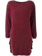 Diesel Longsleeved Dress, Women's, Size: Xs, Red, Cupro/rayon/spandex/elastane