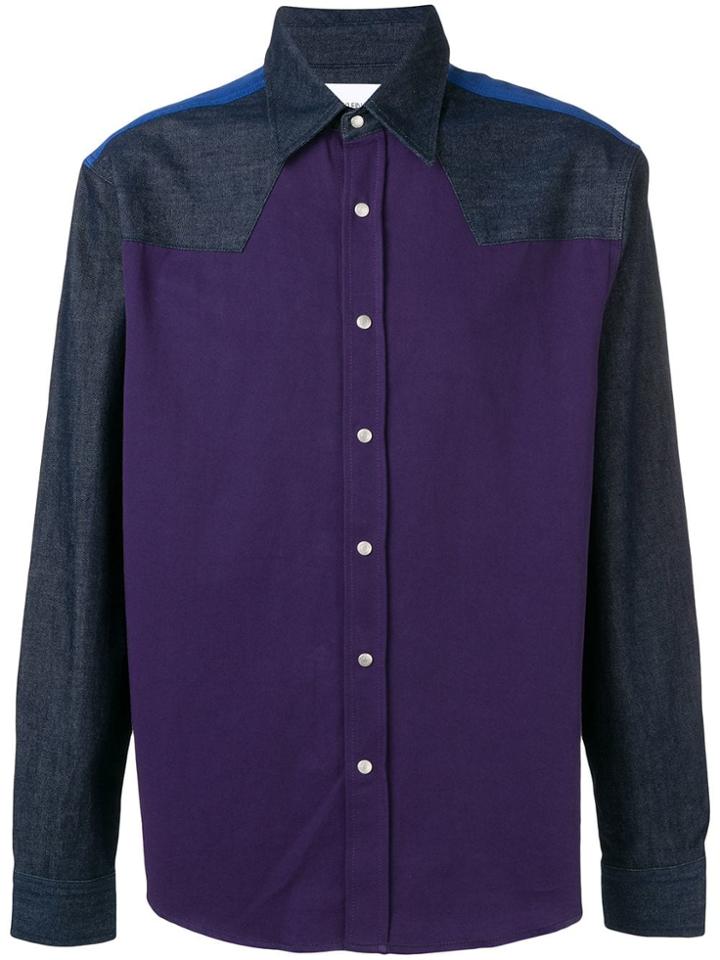 Calvin Klein Jeans Western Style Block Shirt - Purple