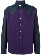Calvin Klein Jeans Western Style Block Shirt - Purple