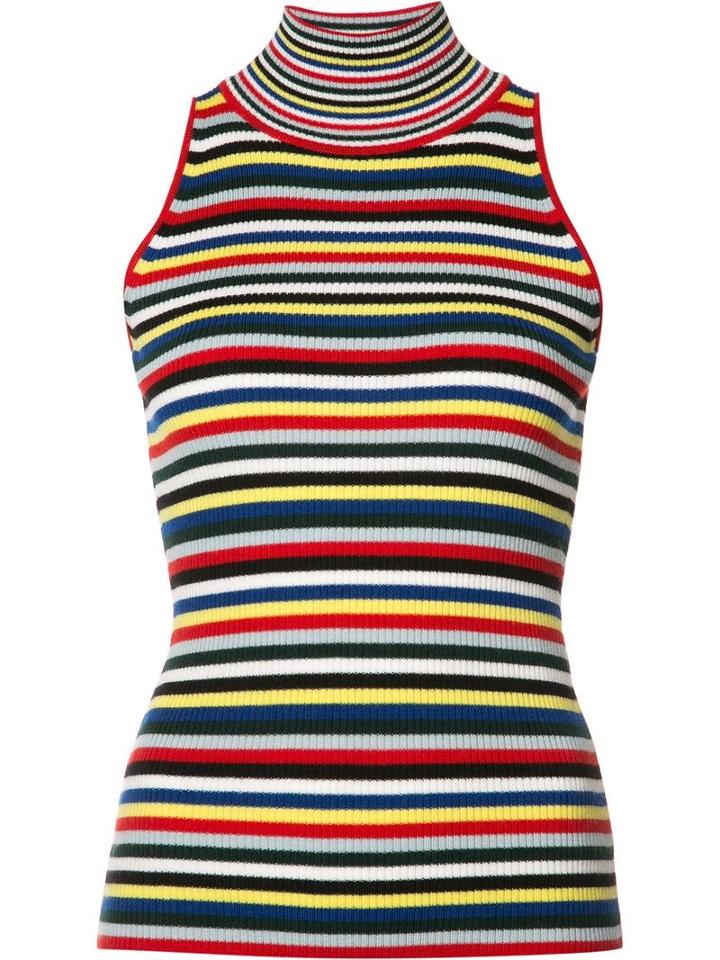 Rosetta Getty Ribbed Sleeveless Turtleneck Blouse, Women's, Size: 2, Merino