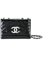 Chanel Vintage Quilted Double Chain Bag, Women's, Black