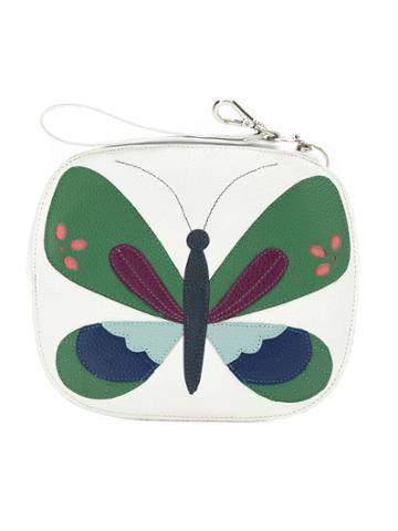 Sarah Chofakian Leather Borboleta Clutch - White