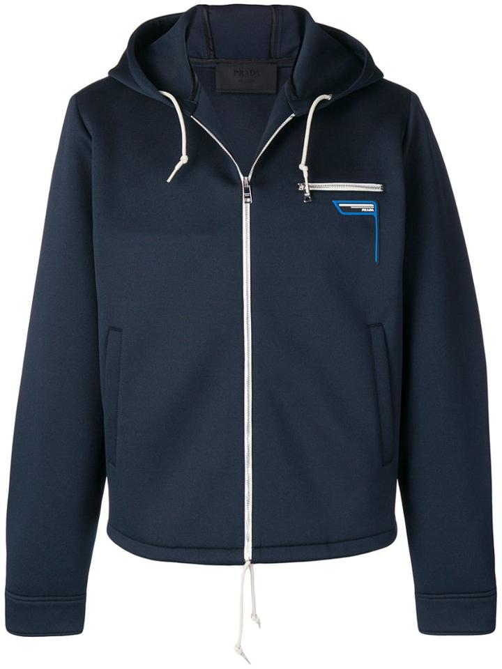 Prada Soft Hooded Jacket - Blue