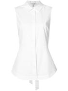 Derek Lam 10 Crosby Sleeveless Button-down Shirt With Lace Up Back -