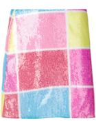 Alberta Ferretti Multicoloured Sequin Skirt - Pink