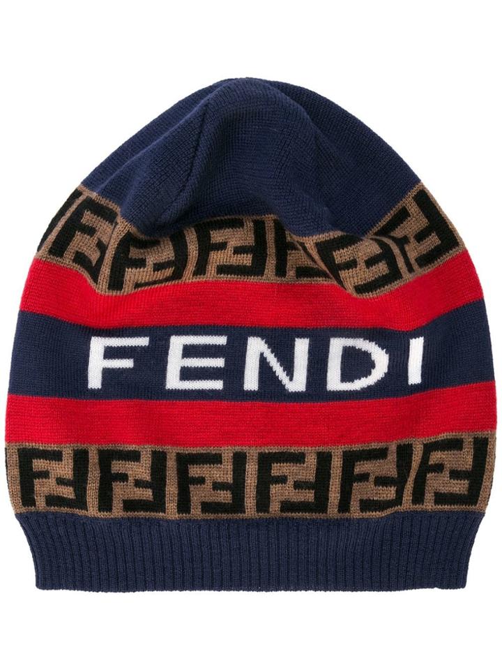 Fendi Ff Motif Beanie - Multicolour