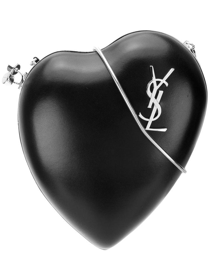 Saint Laurent - Love Monogram Clutch - Women - Lamb Skin - One Size, Black, Lamb Skin