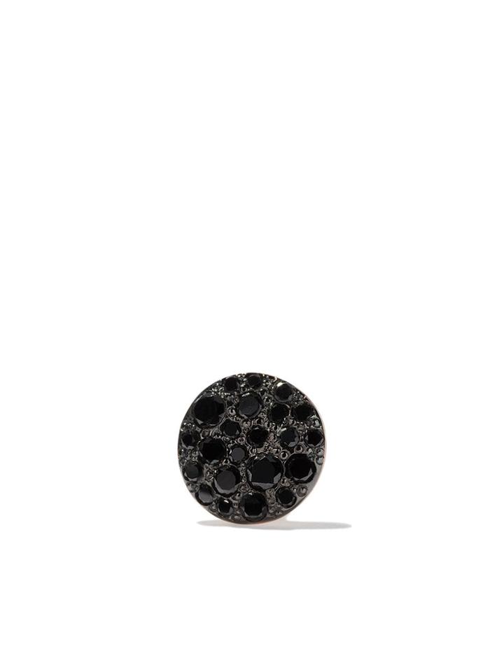 Pomellato 18kt Rose Gold Sabbia Black Diamond Stud Earring