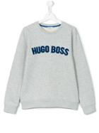 Boss Kids Teen Logo Front Sweatshirt, Boy's, Size: 16 Yrs, Grey