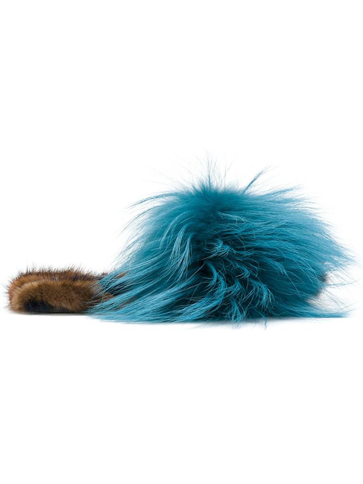 Mr & Mrs Italy Appliqué Slippers - Blue