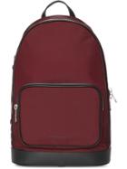 Burberry Heritage Stripe Detail Nylon Backpack - Red