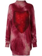Vivienne Westwood Anglomania Tie Dye Heart Sweater Dress - Red