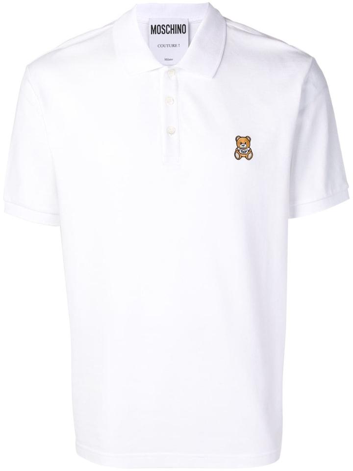 Moschino Teddy Patch Polo Shirt - White