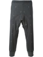 Neil Barrett Gathered Ankle Track Pants, Men's, Size: 50, Grey, Cotton/polyester/spandex/elastane/virgin Wool