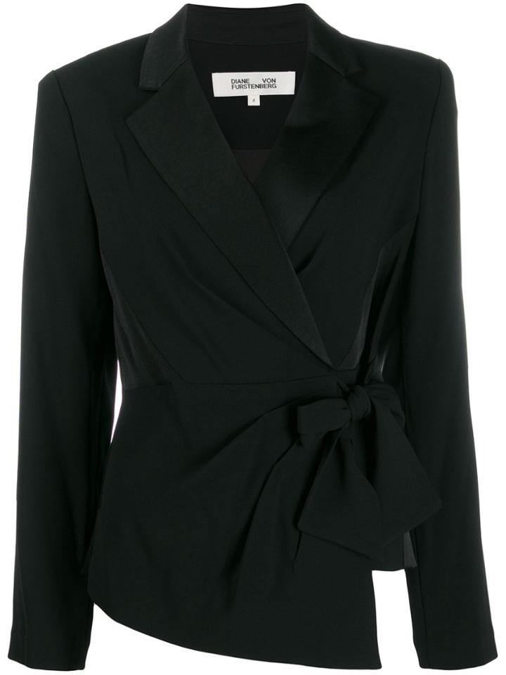 Diane Von Furstenberg Tied Waist Blazer - Black