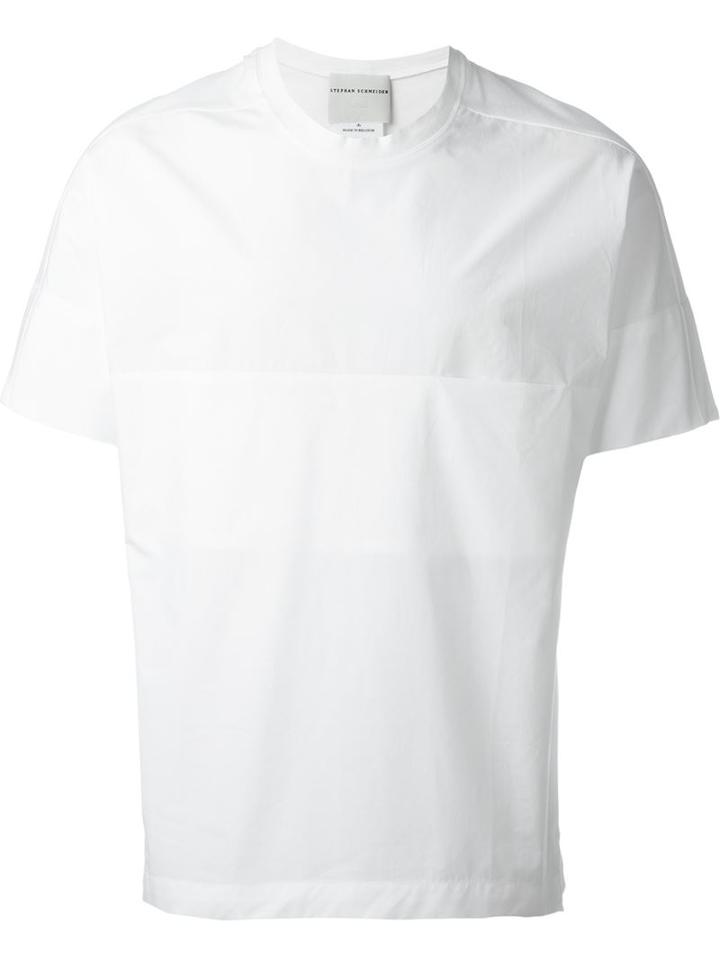 Stephan Schneider Panelled T-shirt, Men's, Size: S, White, Cotton