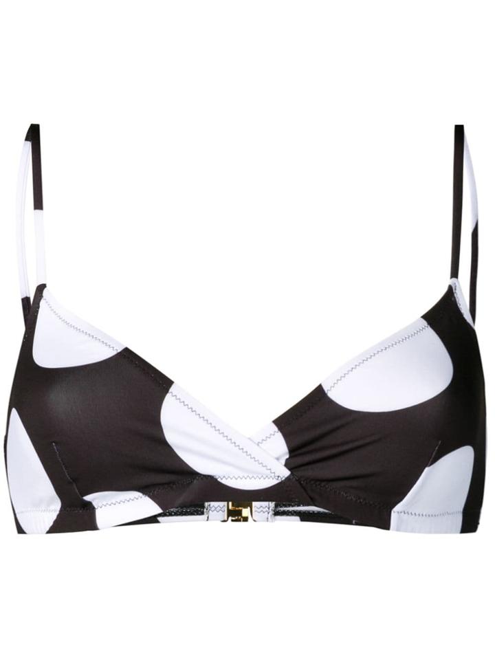 Moschino Spotted Bikini Top - Black