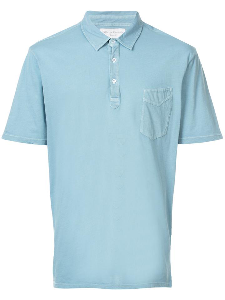 Officine Generale Short-sleeve Polo Top - Blue