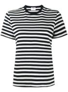 Re/done - Stripe Print Short Sleeve T-shirt - Women - Cotton - L, Blue, Cotton