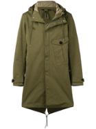 Ten C Hooded Parka Coat - Green