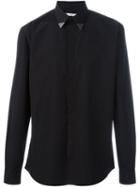 Givenchy Metallic Collar Tip Shirt, Men's, Size: 44, Black, Cotton/brass