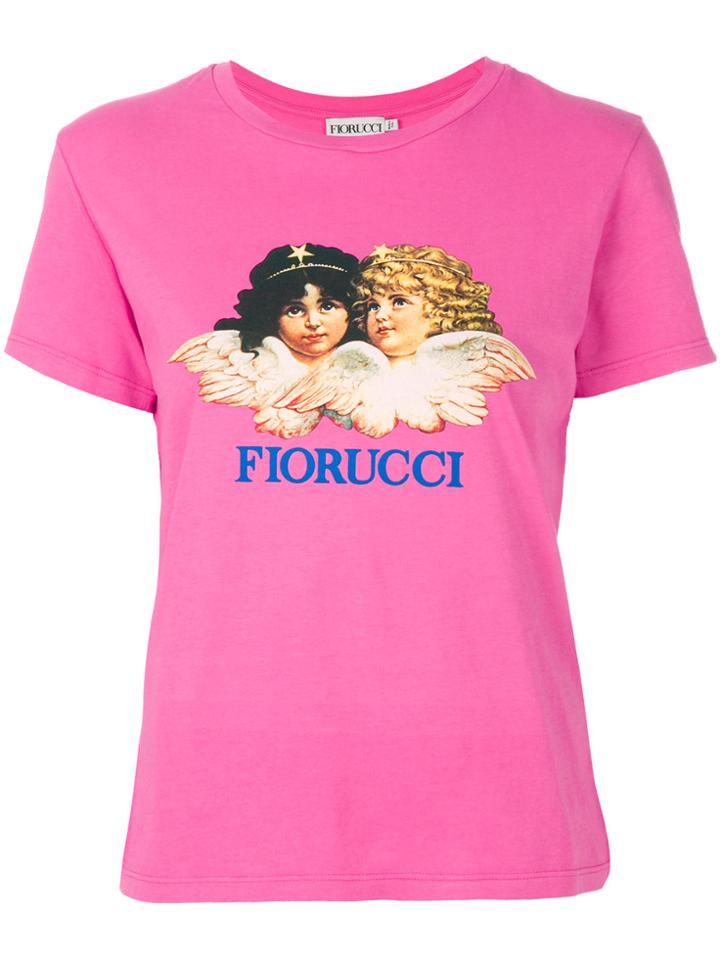 Fiorucci Angel Print T-shirt - Pink & Purple