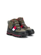 Tommy Hilfiger Junior Hiking-style Logo Boots - Green