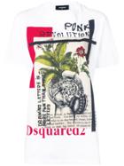 Dsquared2 'punk Revolution' Print T-shirt - White